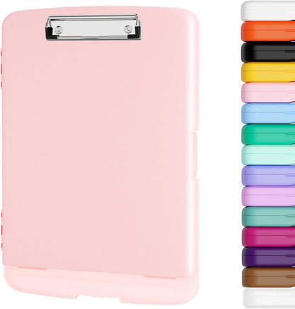 Clipboard with Storage, 8.5 x 11 Clip Board with Pen Holder, Black