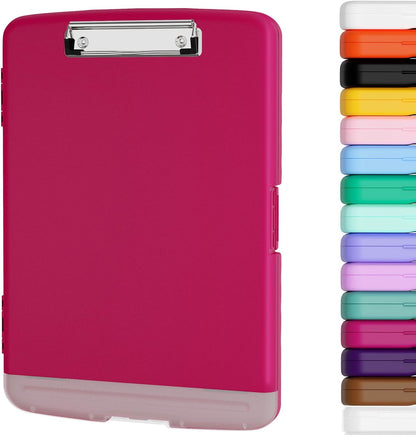 Clipboard with Storage, 8.5 x 11 Clip Board with Pen Holder, Black