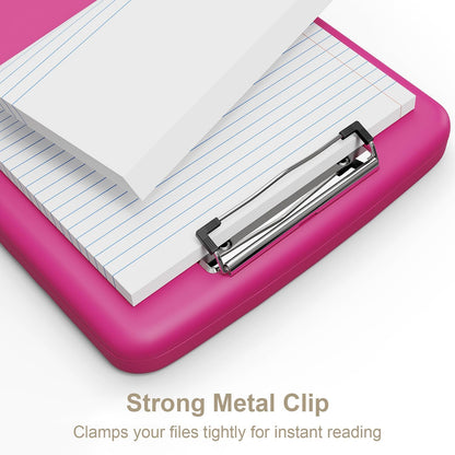 Clipboard with Storage, 8.5 x 11 Clip Board with Pen Holder, Black
