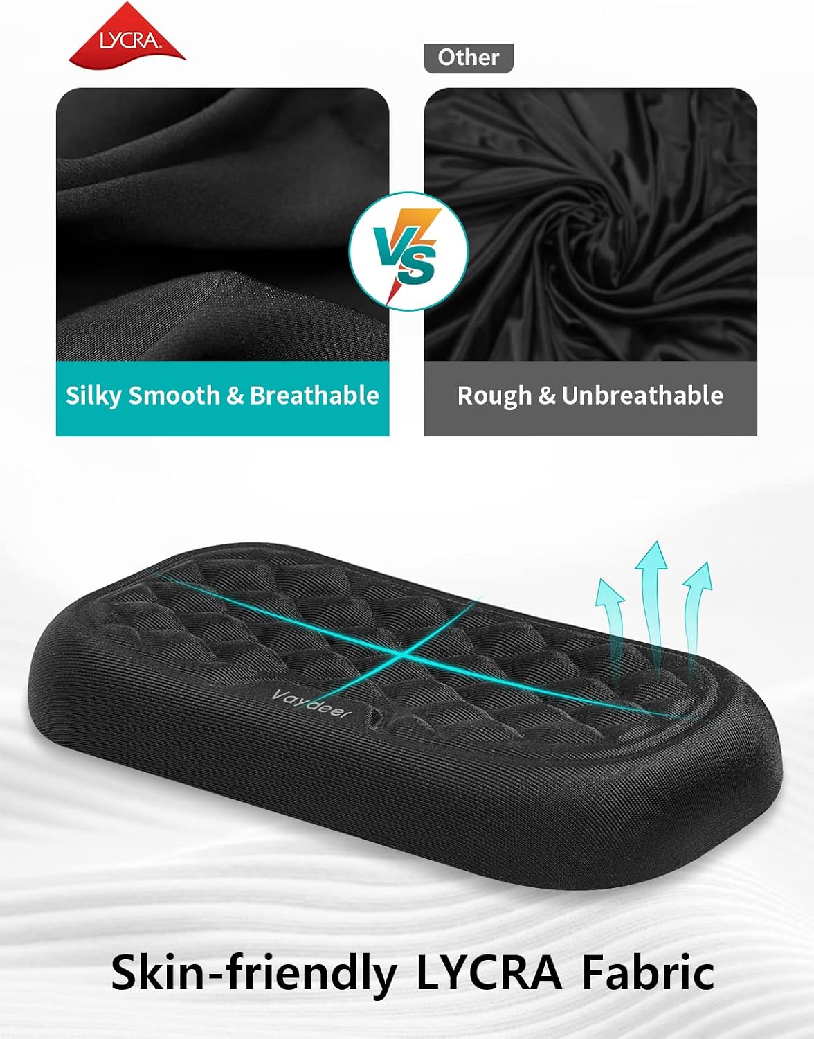 Wrist Rest for Keyboard and Mouse, Computer Ergonomic Wrist Support Pad, Soft Memory Foam Arm Cushion for Desk, Palm Hand Office Laptop Typing