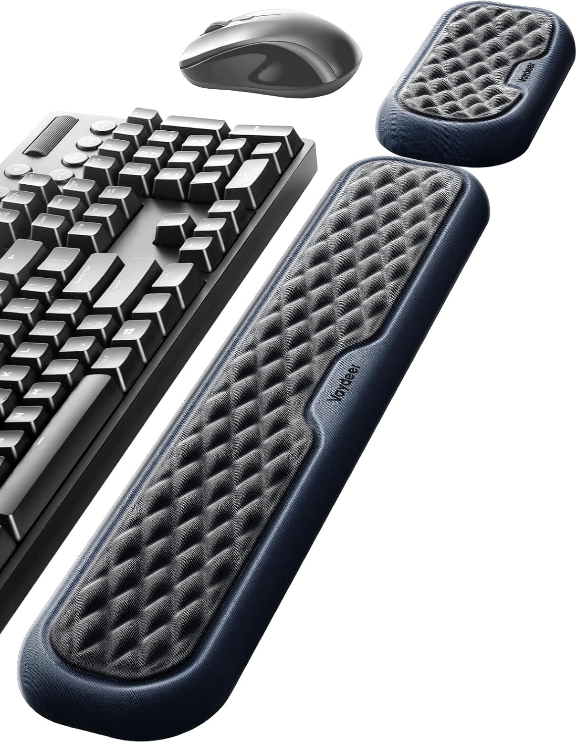 Wrist Rest for Keyboard and Mouse, Computer Ergonomic Wrist Support Pad, Soft Memory Foam Arm Cushion for Desk, Palm Hand Office Laptop Typing