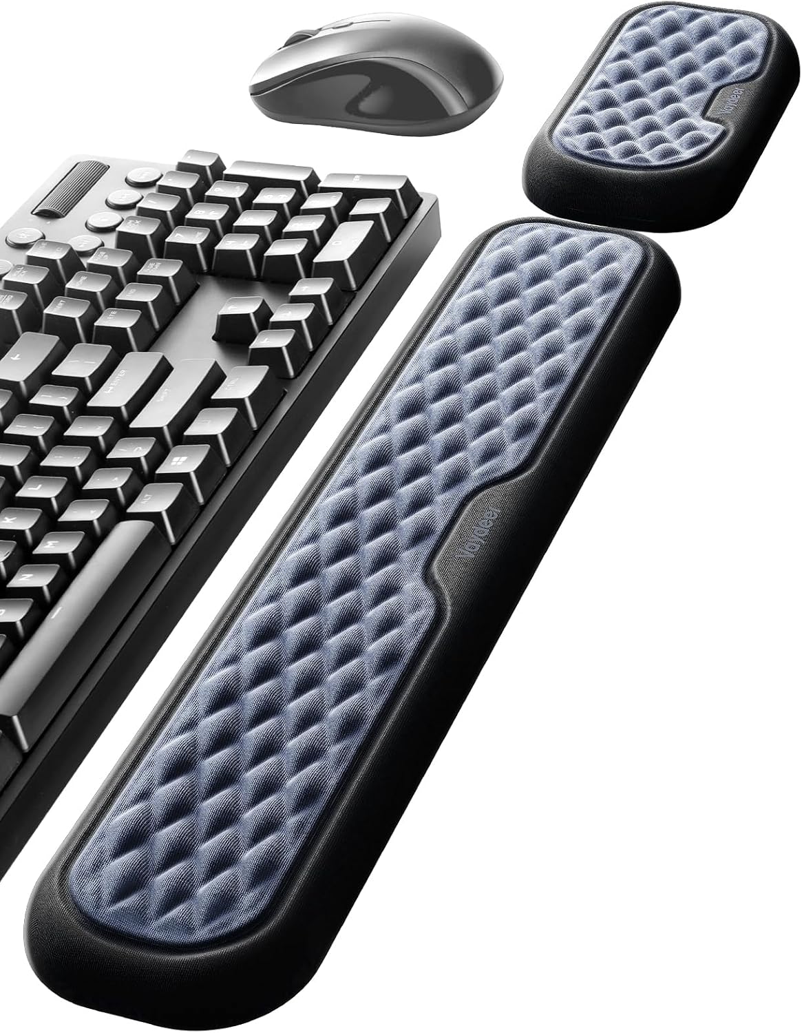 Wrist Rest for Keyboard and Mouse, Computer Ergonomic Wrist Support Pad, Soft Memory Foam Arm Cushion for Desk, Palm Hand Office Laptop Typing
