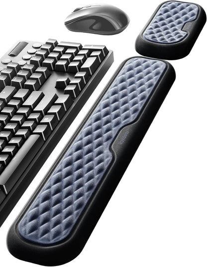 Wrist Rest for Keyboard and Mouse, Computer Ergonomic Wrist Support Pad, Soft Memory Foam Arm Cushion for Desk, Palm Hand Office Laptop Typing