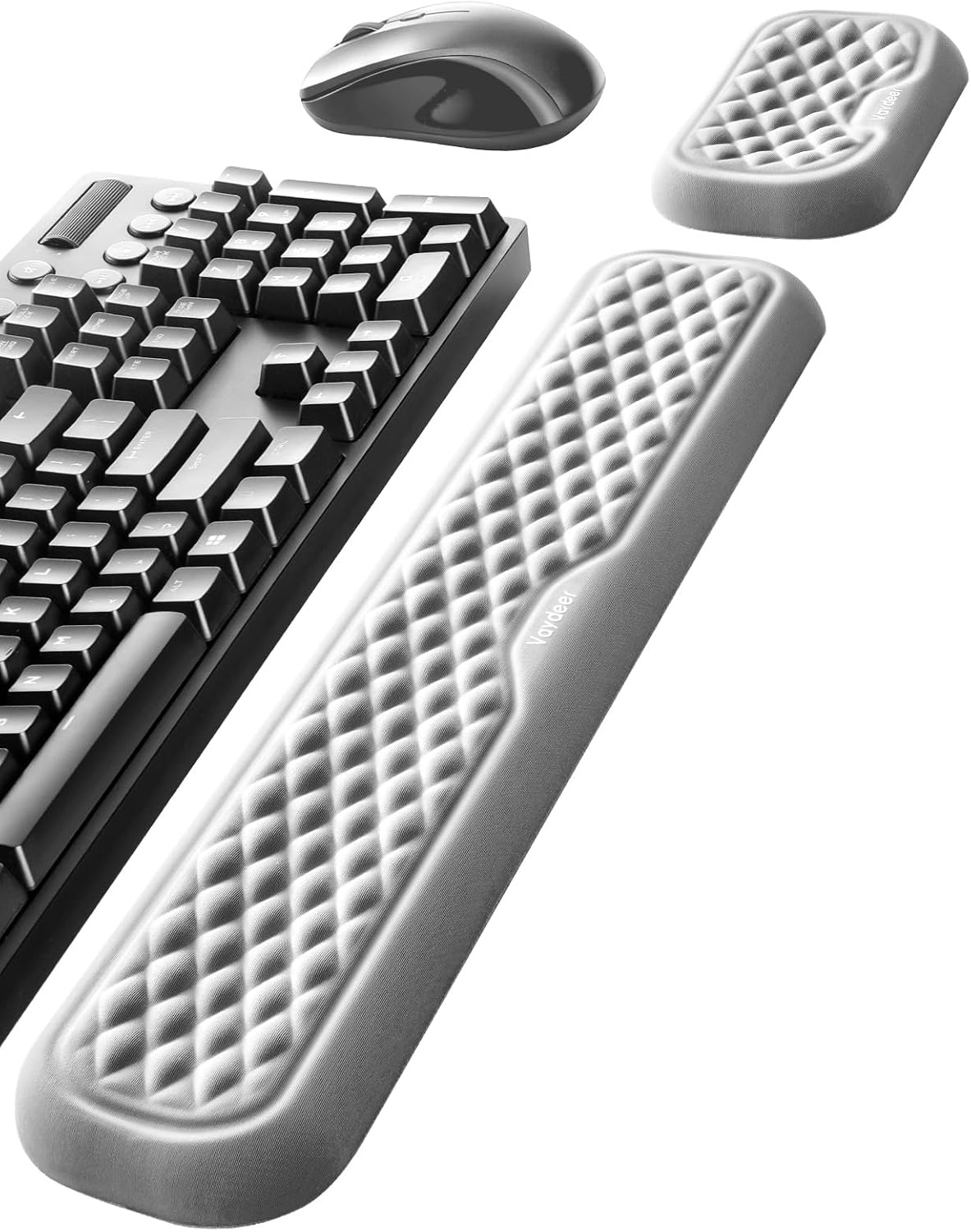 Wrist Rest for Keyboard and Mouse, Computer Ergonomic Wrist Support Pad, Soft Memory Foam Arm Cushion for Desk, Palm Hand Office Laptop Typing