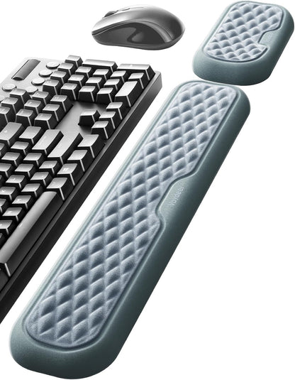 Wrist Rest for Keyboard and Mouse, Computer Ergonomic Wrist Support Pad, Soft Memory Foam Arm Cushion for Desk, Palm Hand Office Laptop Typing