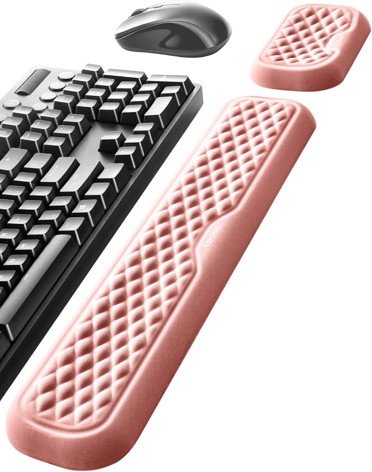 Wrist Rest for Keyboard and Mouse, Computer Ergonomic Wrist Support Pad, Soft Memory Foam Arm Cushion for Desk, Palm Hand Office Laptop Typing