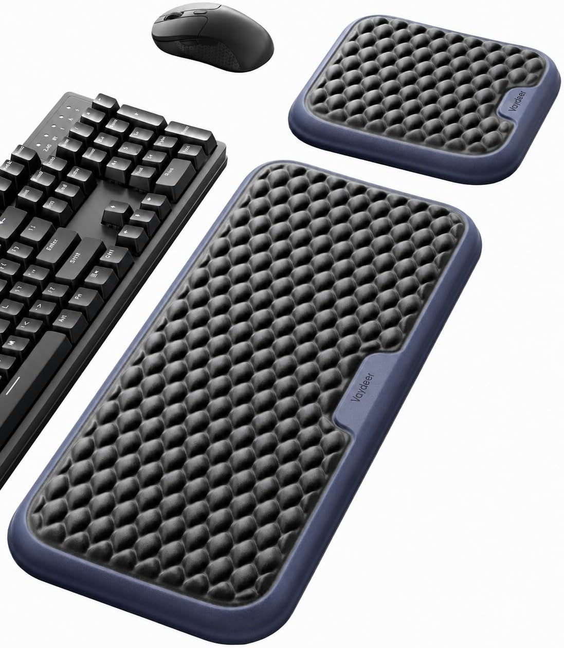 Wrist Rest for Keyboard and Mouse, Computer Ergonomic Wrist Support Pad, Soft Memory Foam Arm Cushion for Desk, Palm Hand Office Laptop Typing