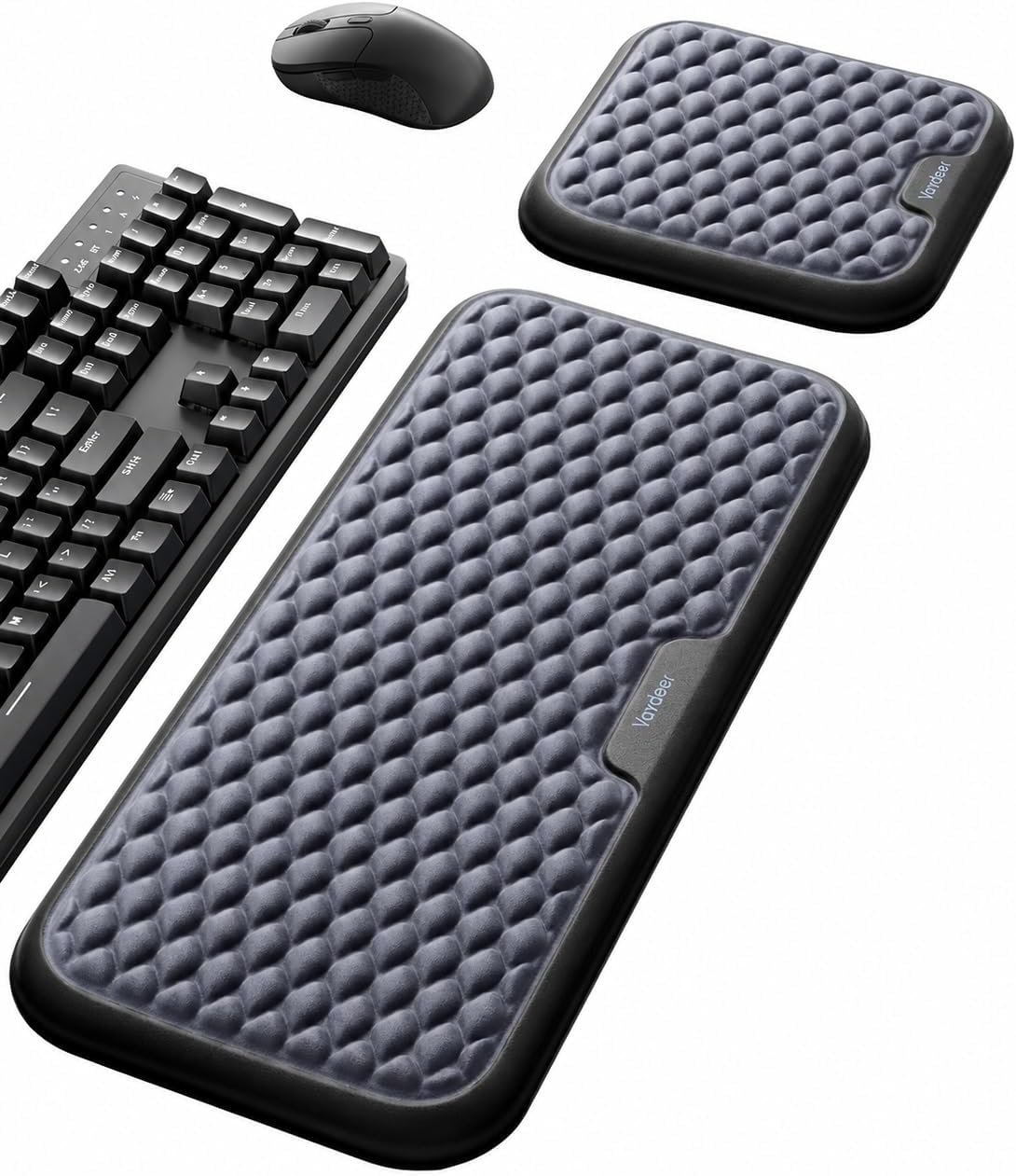 Wrist Rest for Keyboard and Mouse, Computer Ergonomic Wrist Support Pad, Soft Memory Foam Arm Cushion for Desk, Palm Hand Office Laptop Typing