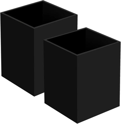Acrylic Pen Holder Organizer, Black Pencil Holder for Desk, 2 Pack