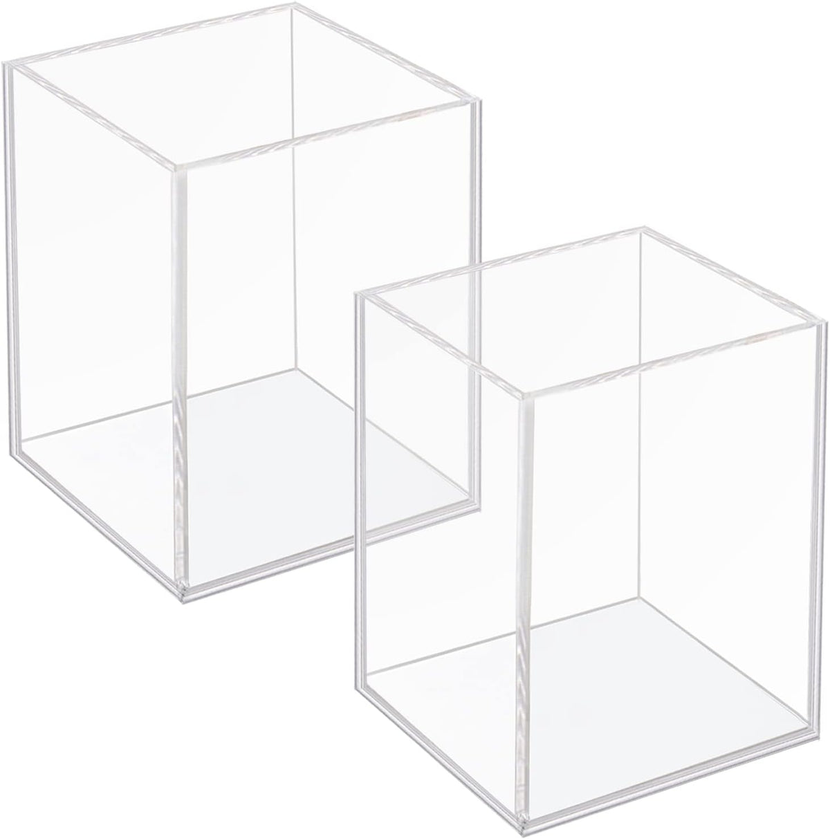 Acrylic Pen Holder Organizer, Black Pencil Holder for Desk, 2 Pack