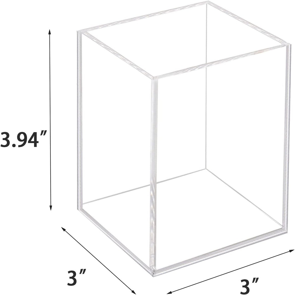 Acrylic Pen Holder Organizer, Black Pencil Holder for Desk, 2 Pack