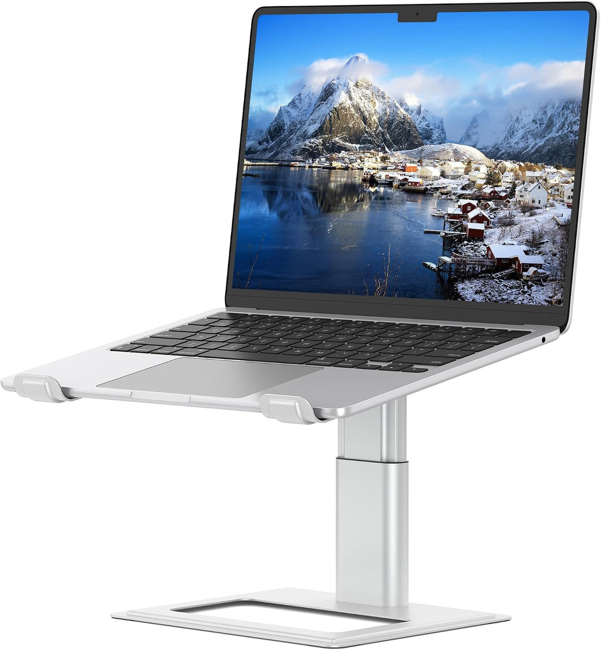 Adjustable Laptop Stand for Desk, Computer Stand, Ergonomic Laptop Riser Holder Compatible with 10 to 17.3 Inches Notebook PC Computer, Aluminum Silver