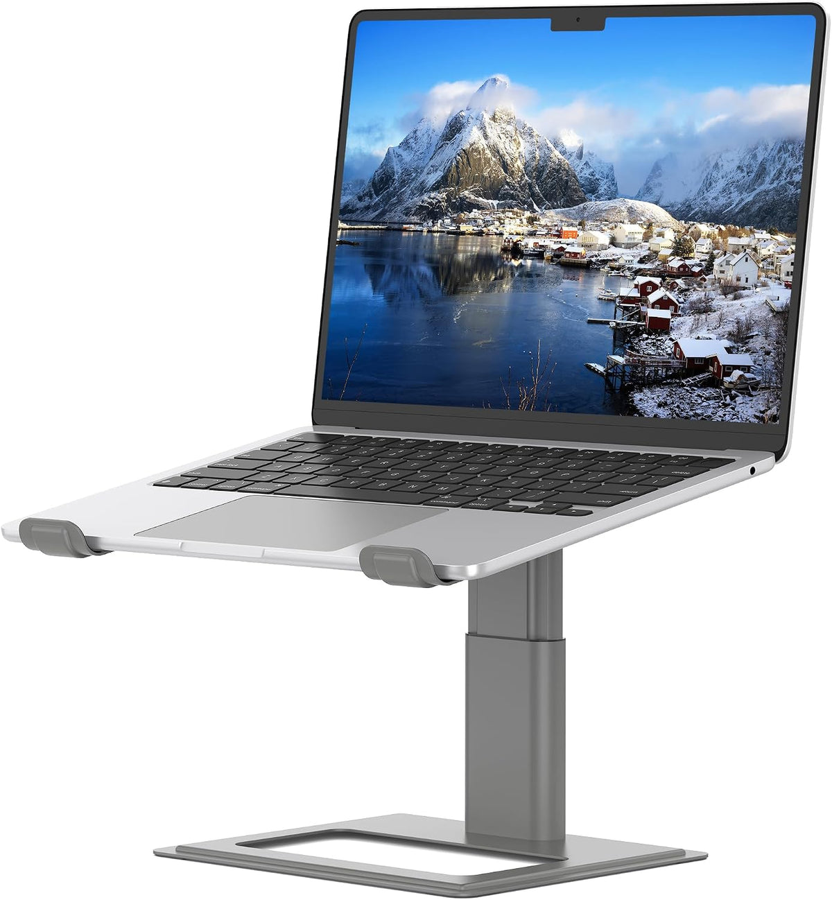 Adjustable Laptop Stand for Desk, Computer Stand, Ergonomic Laptop Riser Holder Compatible with 10 to 17.3 Inches Notebook PC Computer, Aluminum Silver