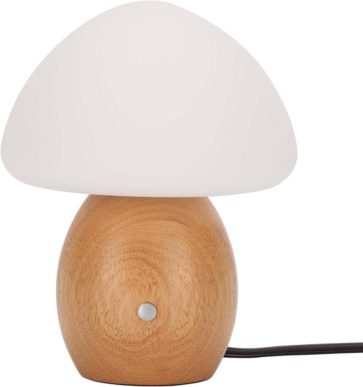 Mushroom Lamp, Touch Control Switch, 3 Way Dimmable, Natural Wood Finish