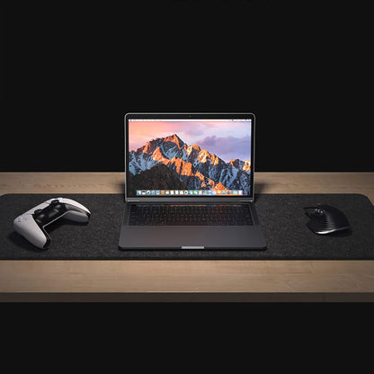 DAWNTREES Large Felt Desk Mat,39.4''x19.69'' Full Keyboard and Mouse Pad