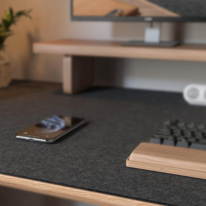 DAWNTREES Large Felt Desk Mat,39.4''x19.69'' Full Keyboard and Mouse Pad
