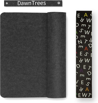 DAWNTREES Large Felt Desk Mat,39.4''x19.69'' Full Keyboard and Mouse Pad
