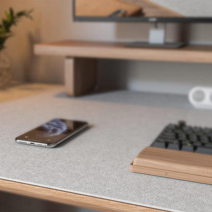 DAWNTREES Large Felt Desk Mat,39.4''x19.69'' Full Keyboard and Mouse Pad