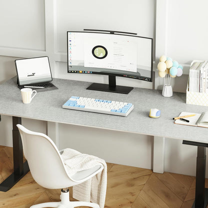 DAWNTREES Large Felt Desk Mat,39.4''x19.69'' Full Keyboard and Mouse Pad