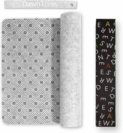 DAWNTREES Large Felt Desk Mat,39.4''x19.69'' Full Keyboard and Mouse Pad