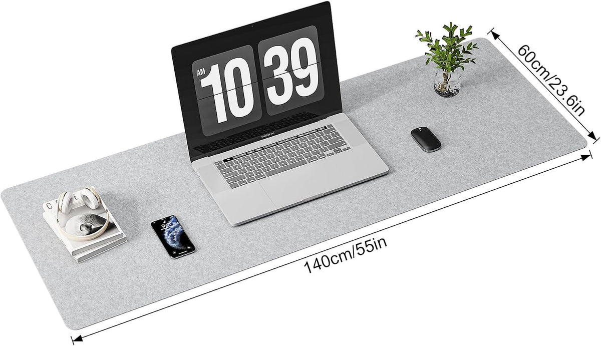DAWNTREES Large Felt Desk Mat,39.4''x19.69'' Full Keyboard and Mouse Pad