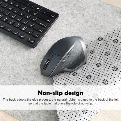 DAWNTREES Large Felt Desk Mat,39.4''x19.69'' Full Keyboard and Mouse Pad