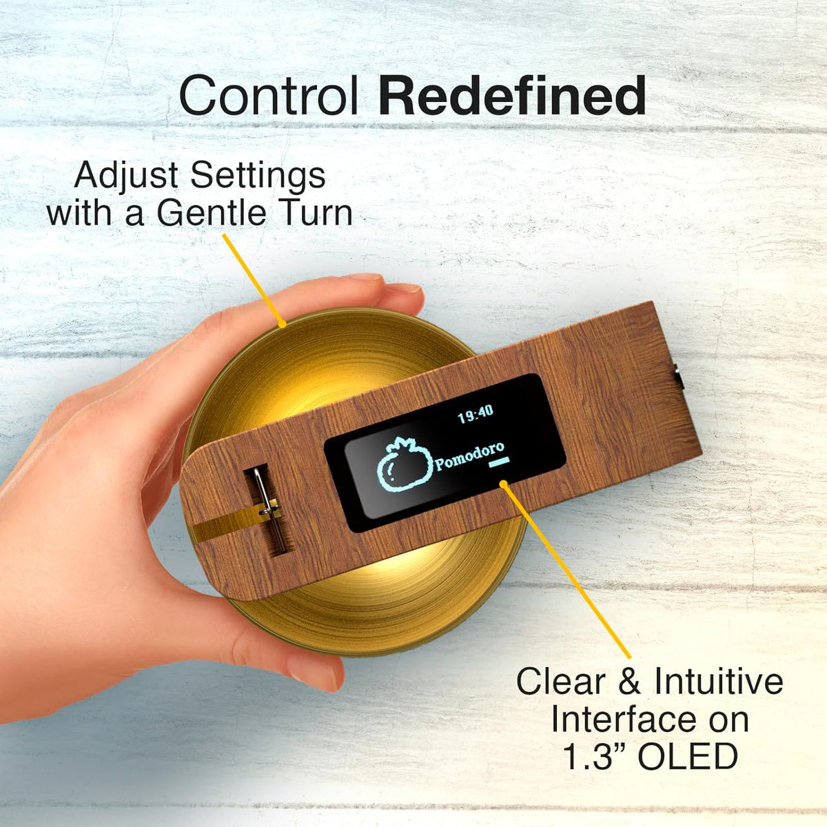 Pro Timer P2 - Elegant Wooden Pomodoro Timer - an Original Productivity Tool with Magnetic Memo Board – High-End Quality Desk Device for Focus, Meditation & Productivity - Ideal for Work & Study