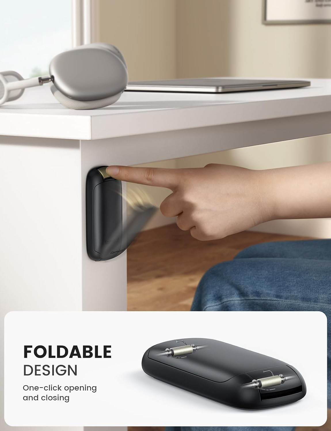 Headphone Stand, Sticky Headset Holder, Foldable Headphone Holder