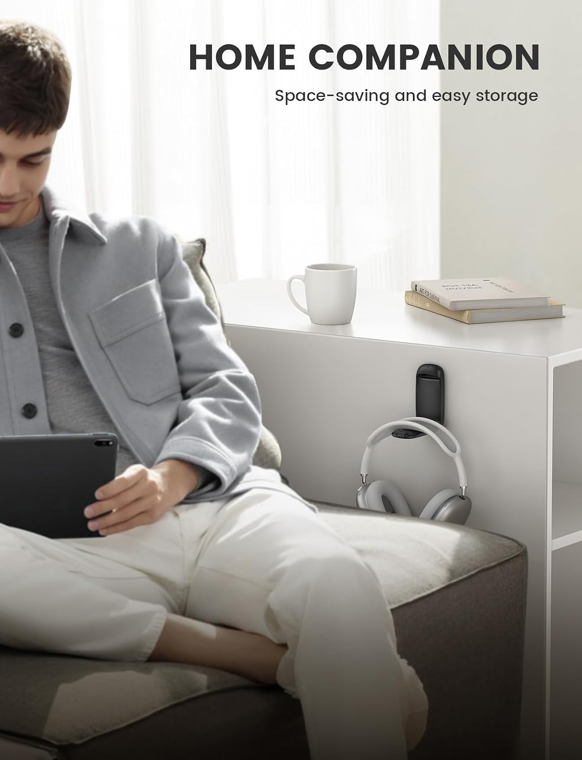 Headphone Stand, Sticky Headset Holder, Foldable Headphone Holder
