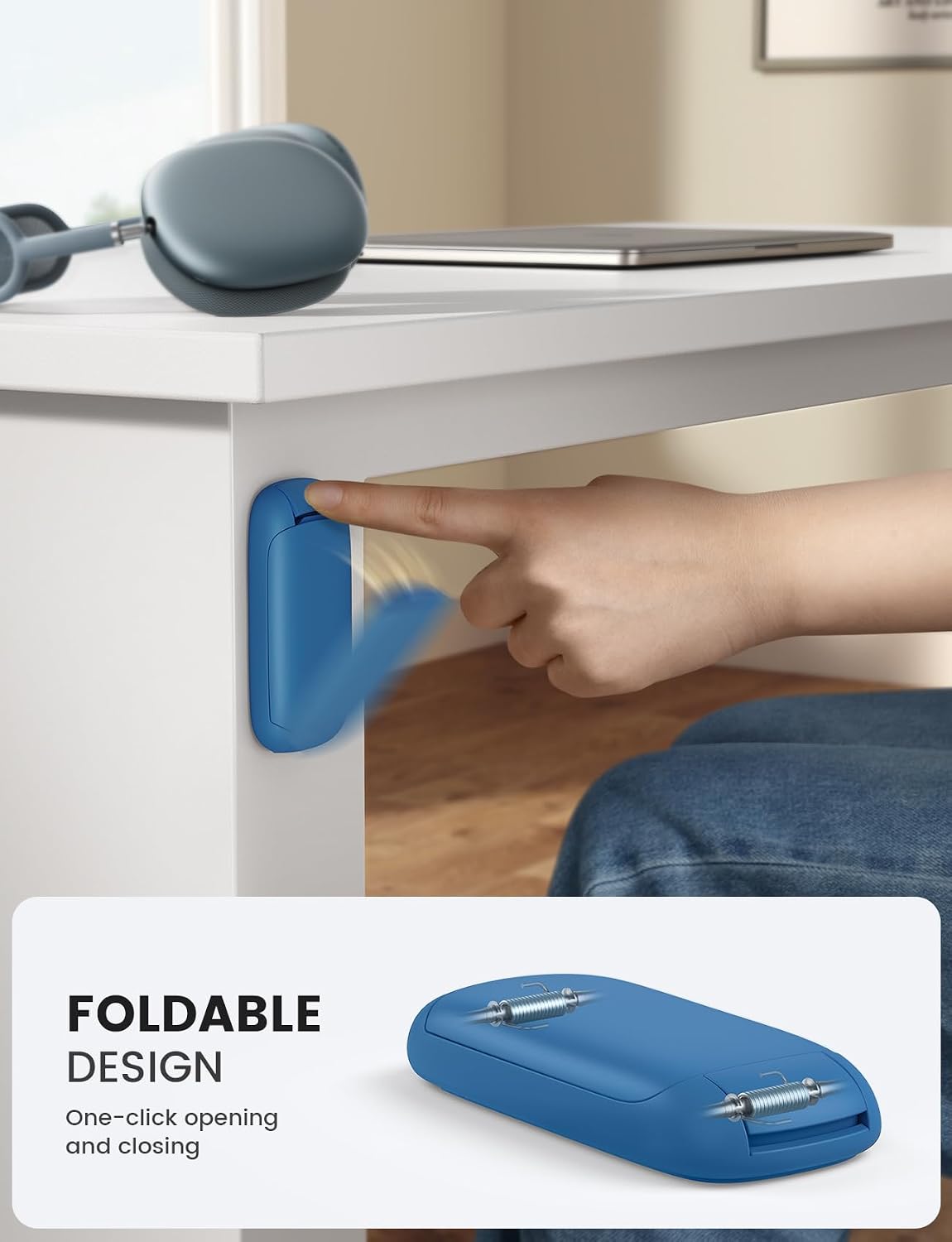 Headphone Stand, Sticky Headset Holder, Foldable Headphone Holder