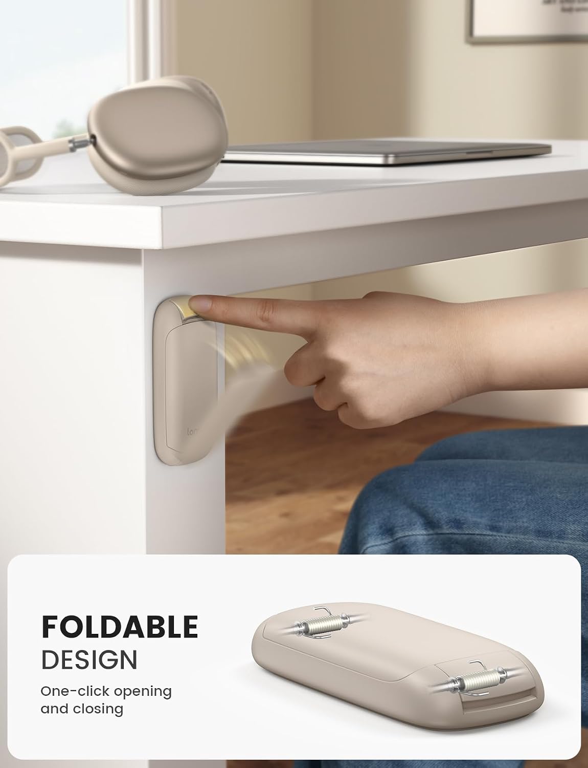 Headphone Stand, Sticky Headset Holder, Foldable Headphone Holder