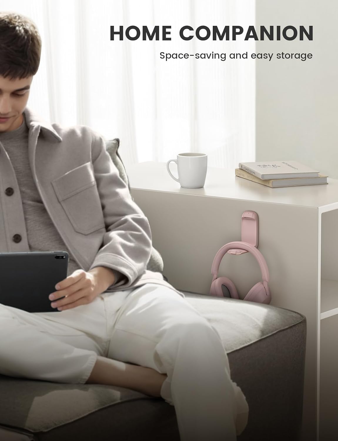 Headphone Stand, Sticky Headset Holder, Foldable Headphone Holder