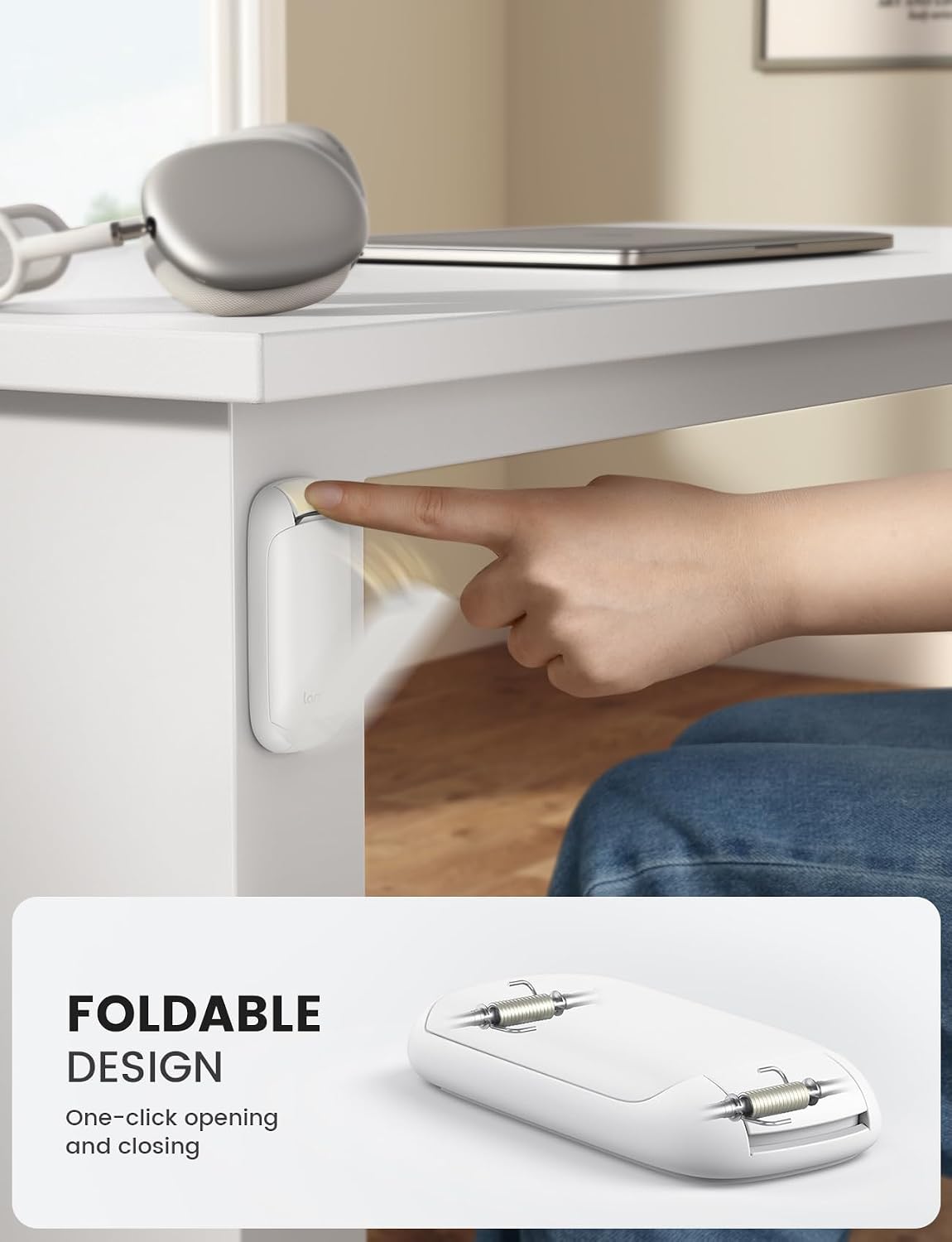 Headphone Stand, Sticky Headset Holder, Foldable Headphone Holder