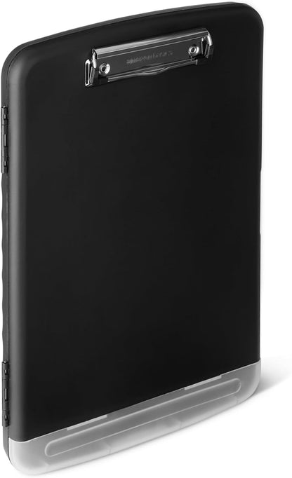 High Capacity Nursing Clipboard with Storage and Pen Holder, 14.37 x 9.84 x 1.49 inches, Black