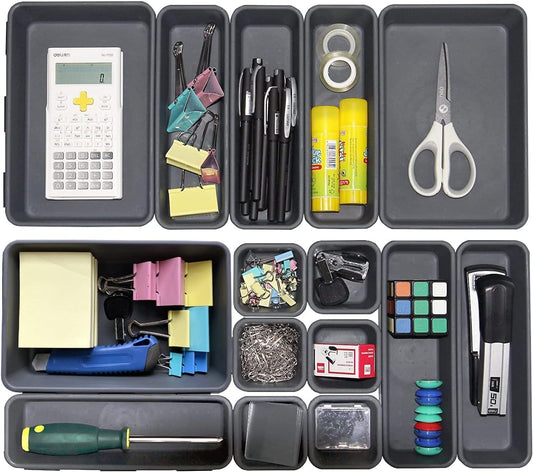 Plastic Drawer Organizer, Versatile Desk Organizers Set