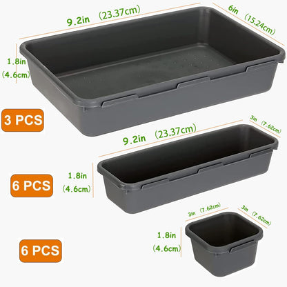 Plastic Drawer Organizer, Versatile Desk Organizers Set