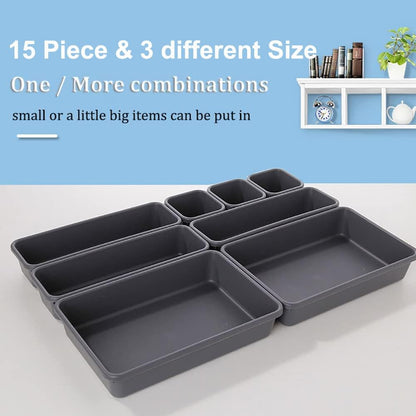 Plastic Drawer Organizer, Versatile Desk Organizers Set