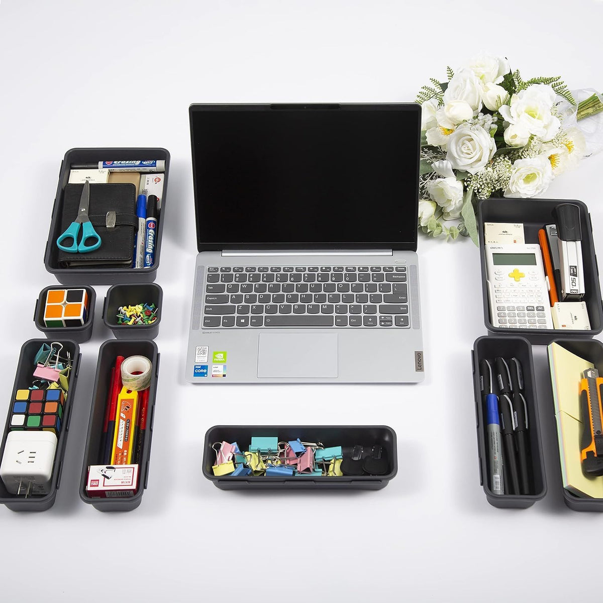 Plastic Drawer Organizer, Versatile Desk Organizers Set