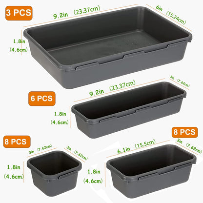 Plastic Drawer Organizer, Versatile Desk Organizers Set