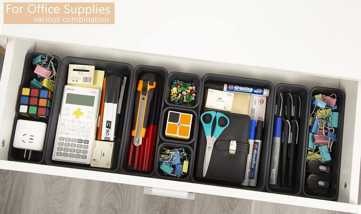 Plastic Drawer Organizer, Versatile Desk Organizers Set
