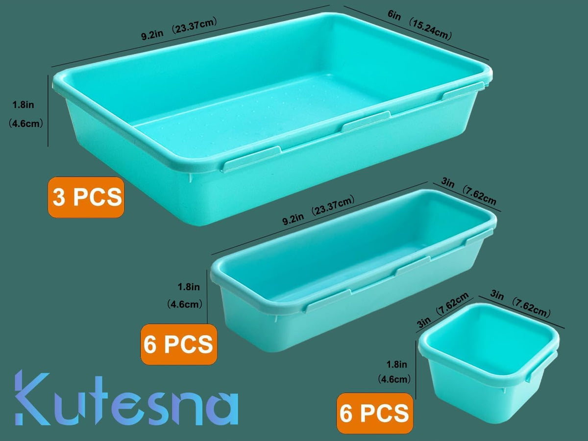 Plastic Drawer Organizer, Versatile Desk Organizers Set