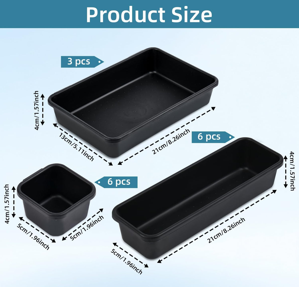 Plastic Drawer Organizer, Versatile Desk Organizers Set
