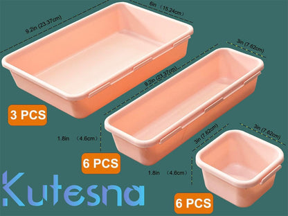 Plastic Drawer Organizer, Versatile Desk Organizers Set