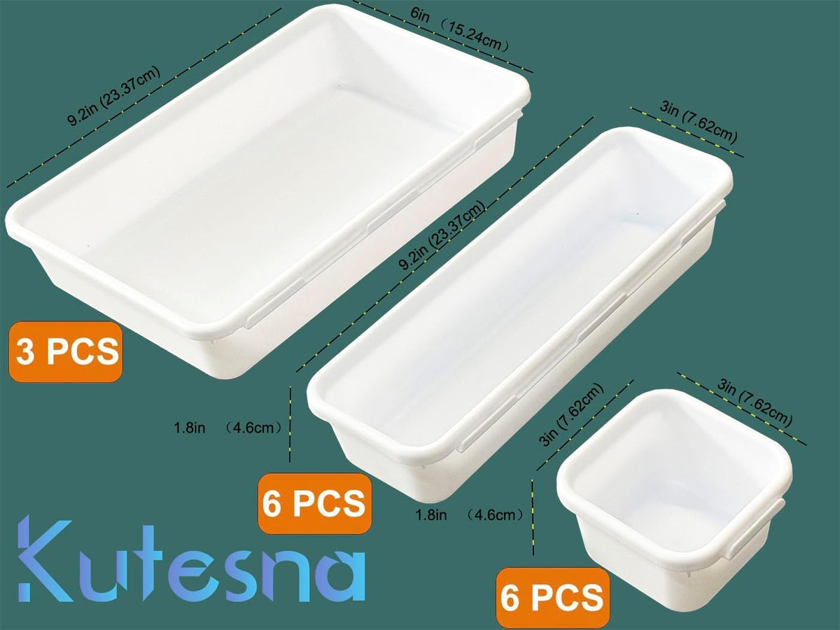 Plastic Drawer Organizer, Versatile Desk Organizers Set