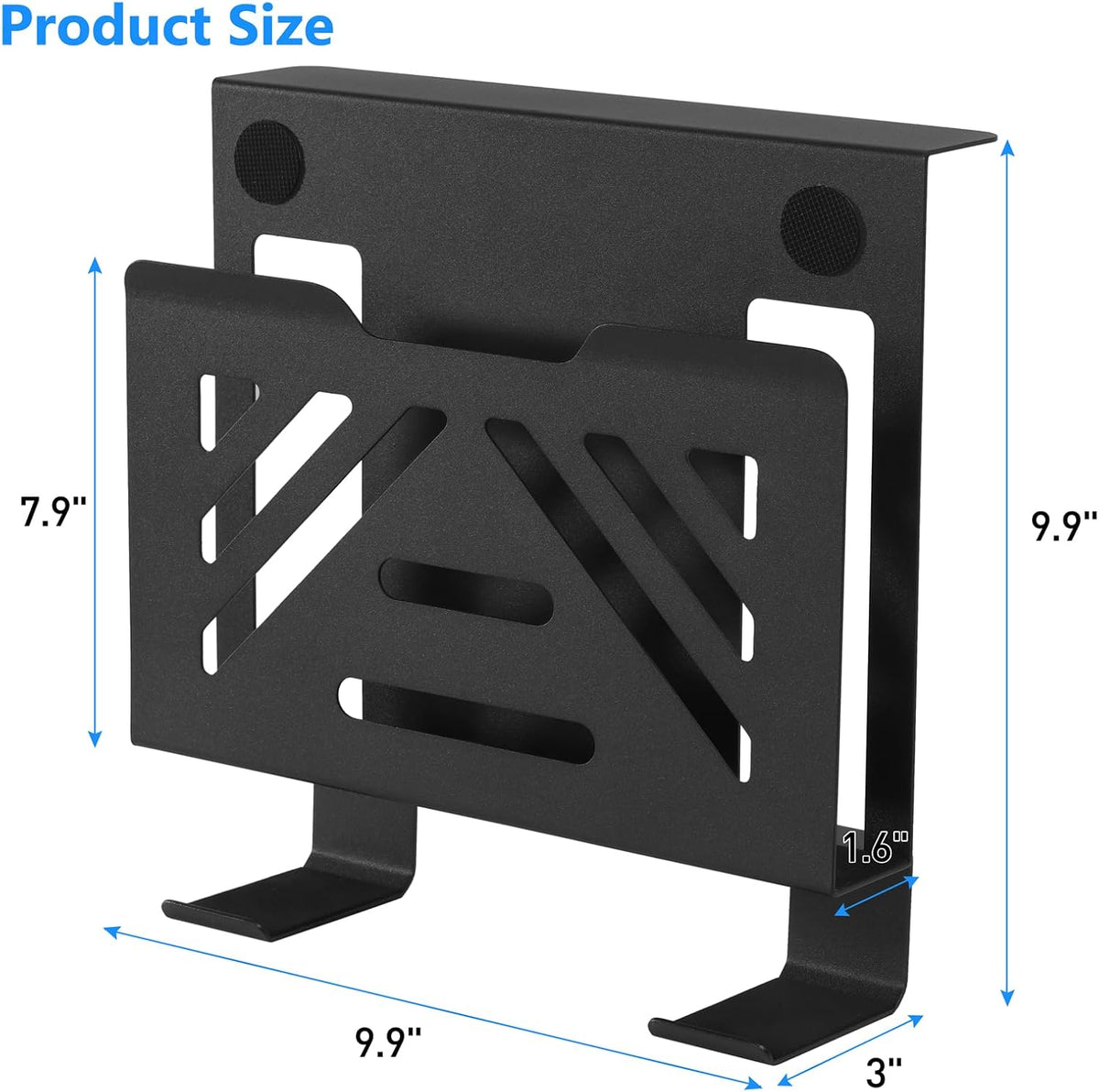 Desk Side Storage, Under Desk Laptop Mount, Table Side Hanging File Organizer, No Drill Clamp On Cable Management Tray, Laptop Holder with Magnetic Pen Holder for Office and Home, Load 22 Lbs