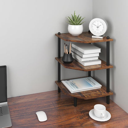 Corner Shelf Stand for Desk - 90° Corner Design to Free Up Desktop