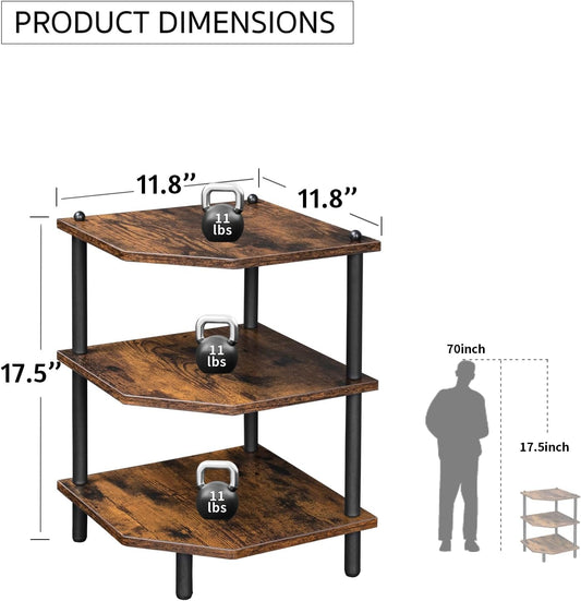 Corner Shelf Stand for Desk - 90° Corner Design to Free Up Desktop