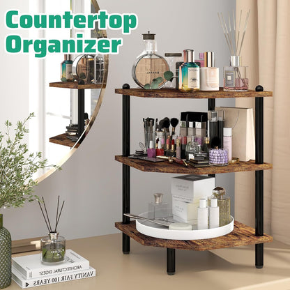 Corner Shelf Stand for Desk - 90° Corner Design to Free Up Desktop