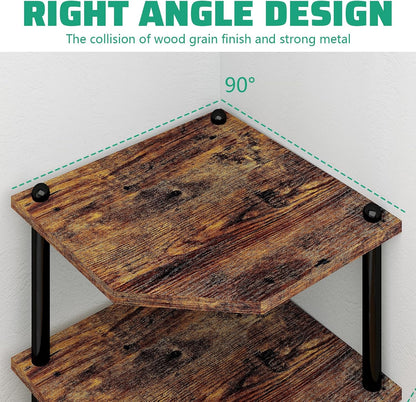 Corner Shelf Stand for Desk - 90° Corner Design to Free Up Desktop
