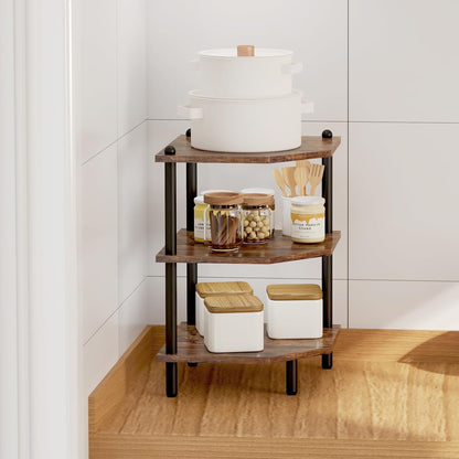 Corner Shelf Stand for Desk - 90° Corner Design to Free Up Desktop